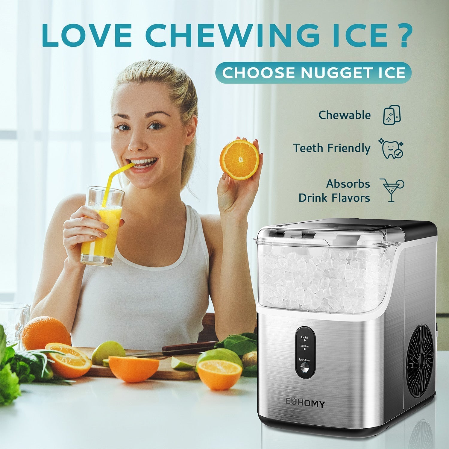 Nugget Ice Maker Pearl L1 by Mecila