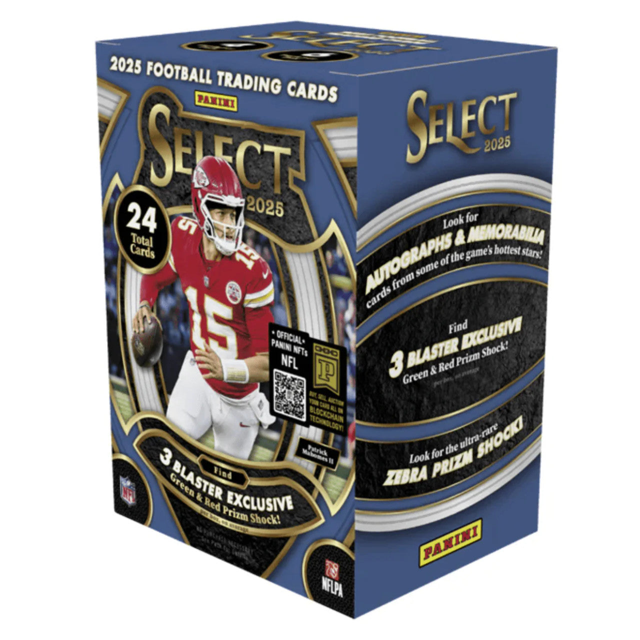 2025 Panini Select Football Hobby Blaster Box Sealed Case (Green & Red Prizm Shock)