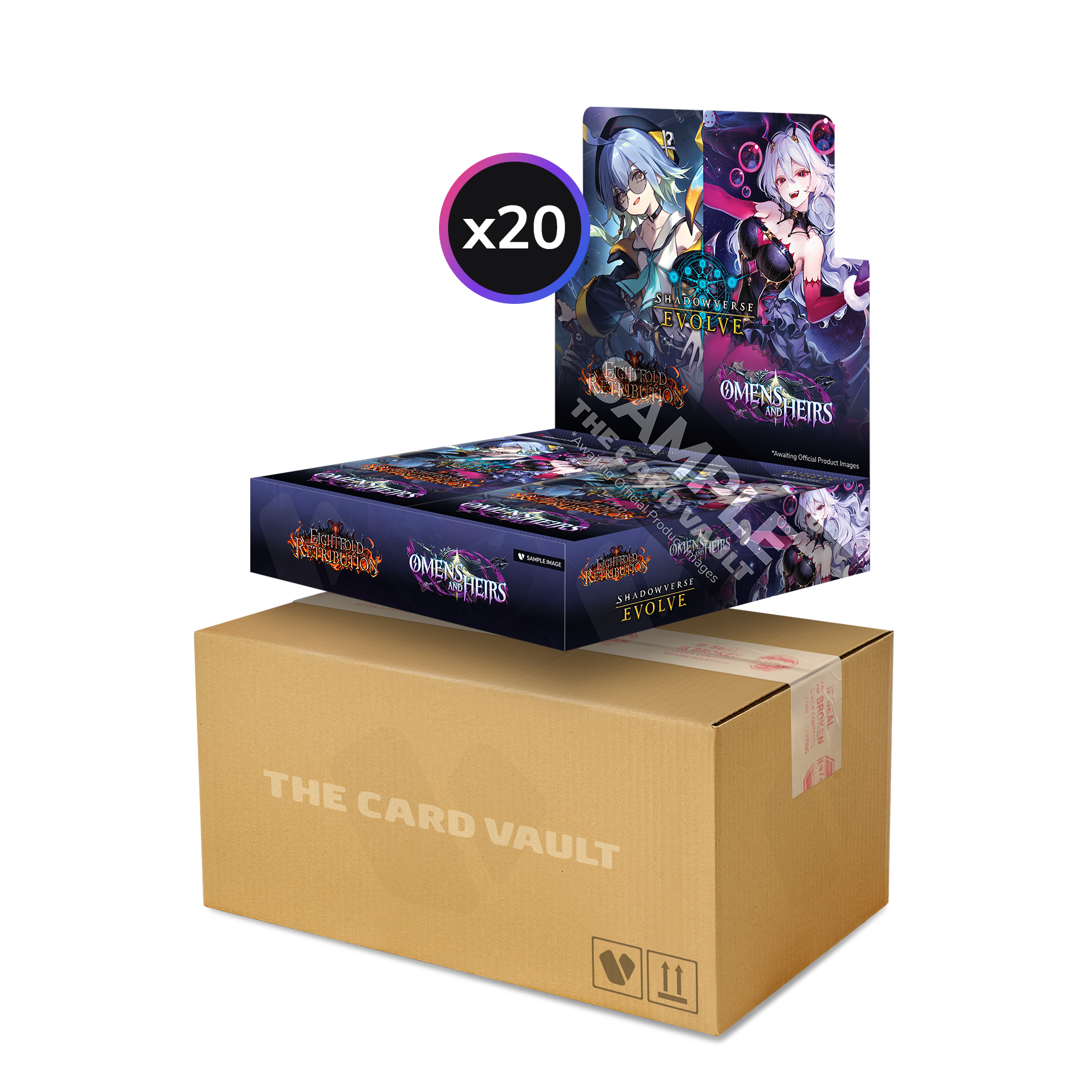 Shadowverse: Evolve - Combined Set 03 - Eightfold Retribution & Omens and Heirs - Display Case (20x Booster Boxes)